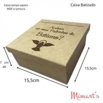 CAIXA 20X20X9 GRAVADO PADRINHOS - UNID