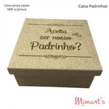 CAIXA 20X20X9 GRAVADO - PADRINHO -  UNID